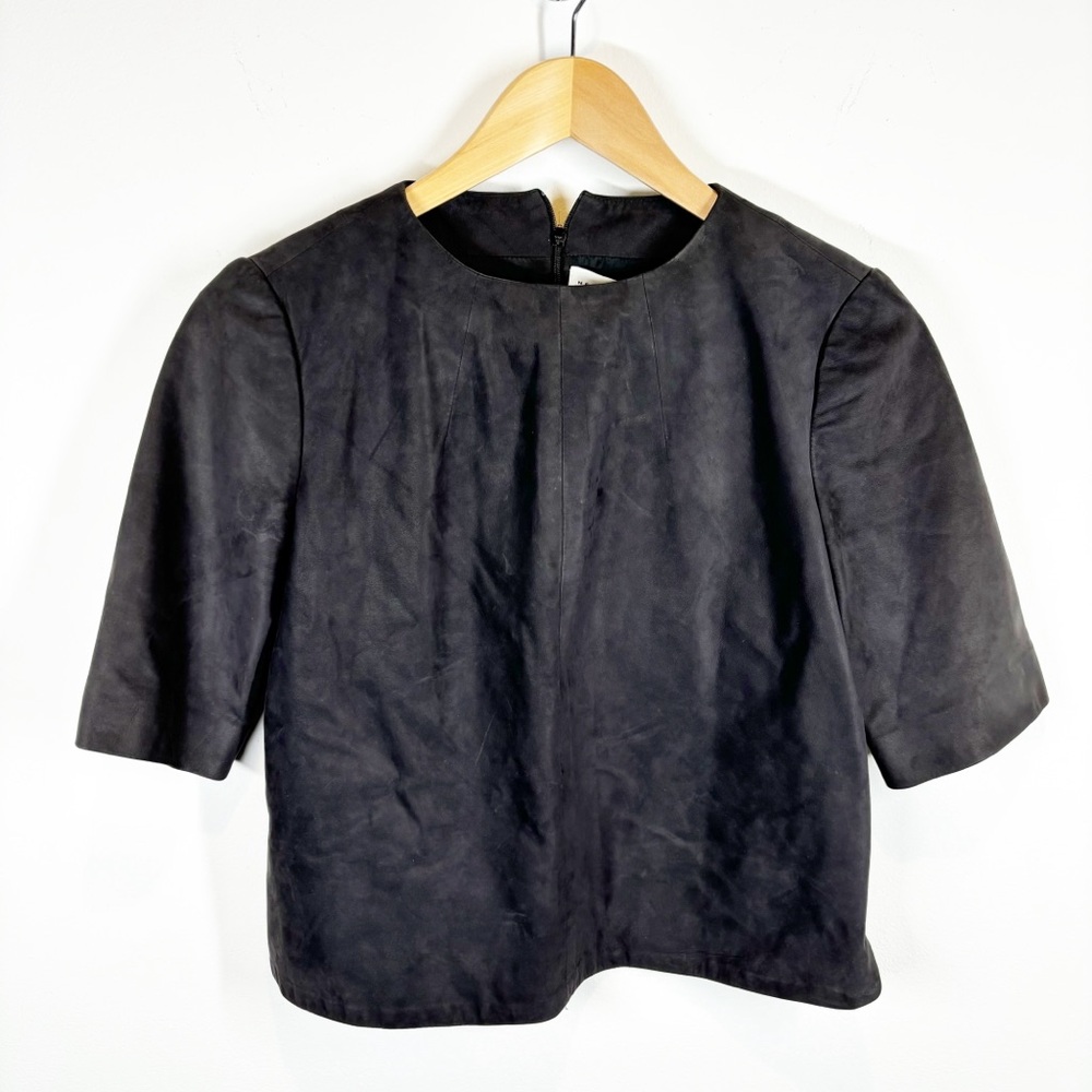 Nellie Partow Leather Top
